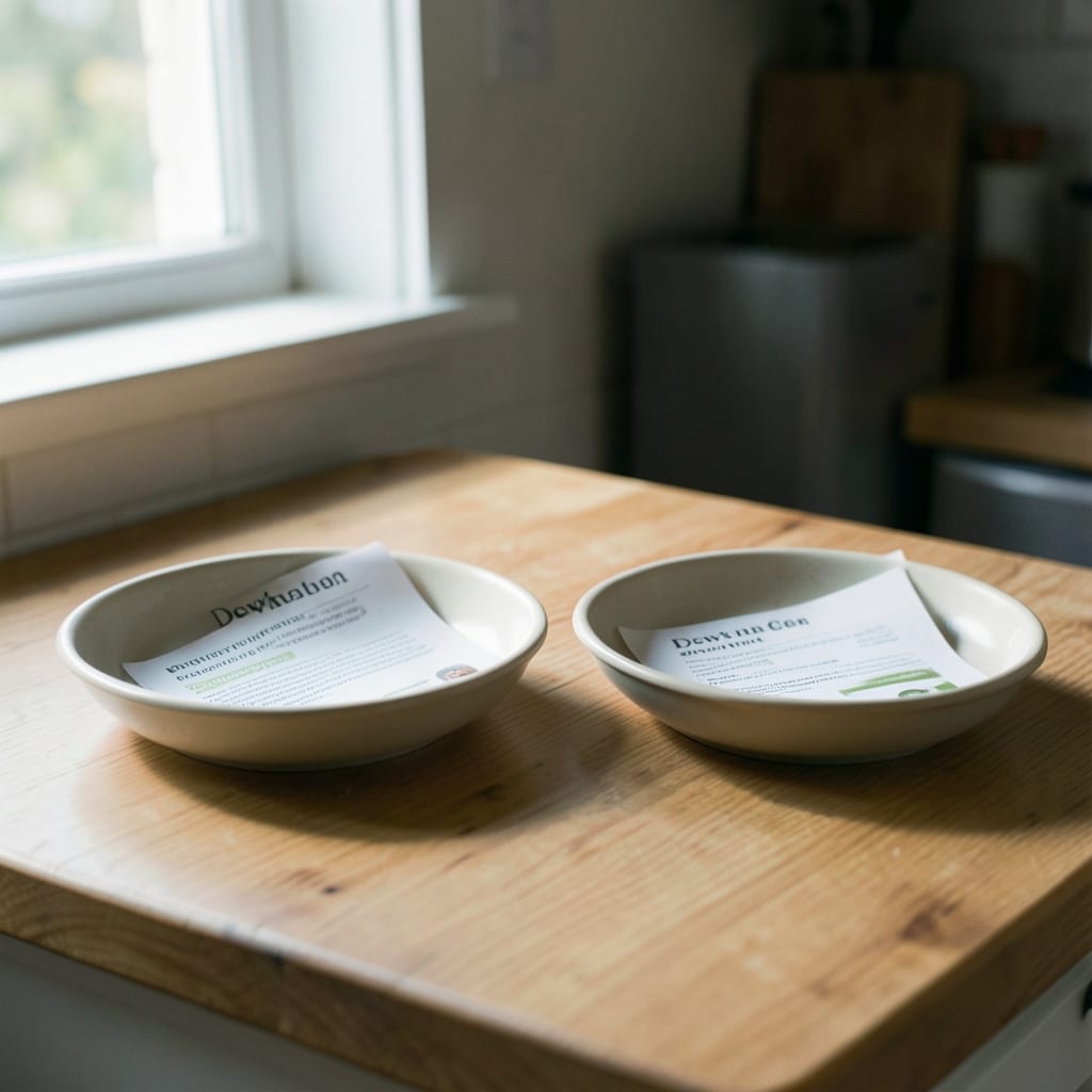 Two versions of the same dish, side by side