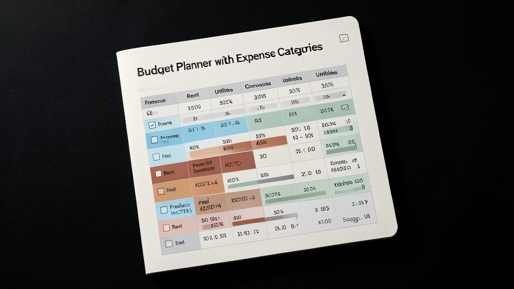 Budget Planner with Expense Categories